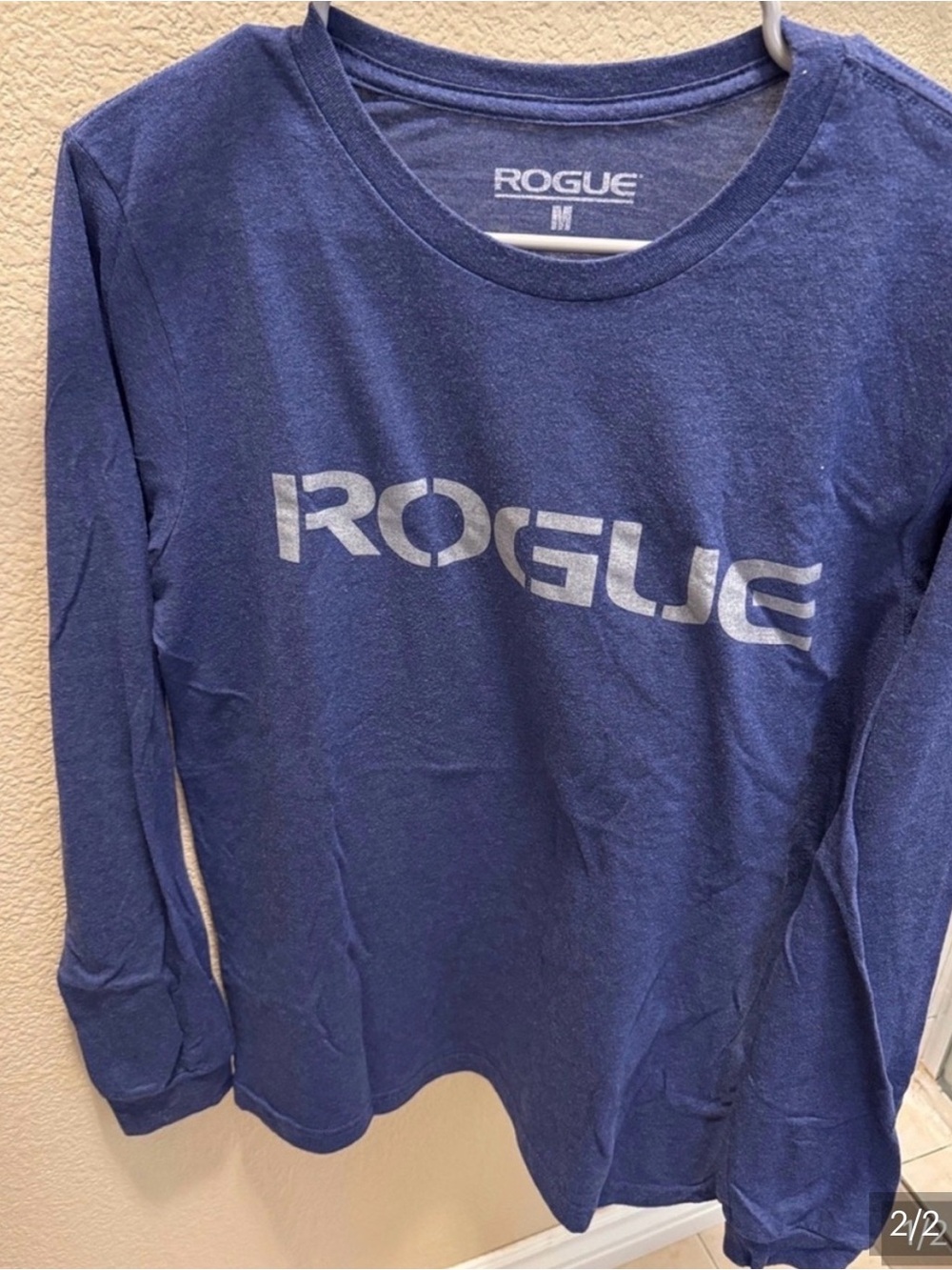 Rogue Long Sleeve Tee in Navy with Silver Logo